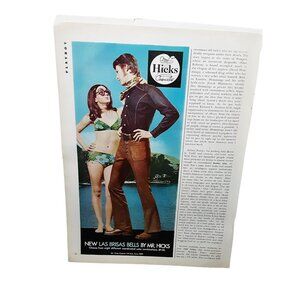 1971 Mr Hicks Las Brisas Bells Casuals Slacks Original VIntage Print Ad